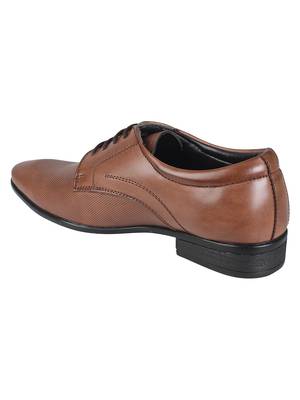 Vardhra Men's Brown Synthetic Leather Derby Formal Shoes 3