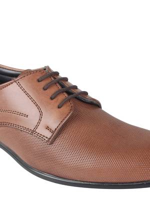 Vardhra Men's Brown Synthetic Leather Derby Formal Shoes 5