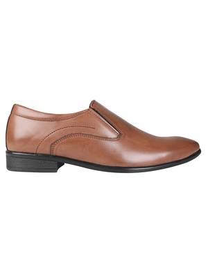 Vardhra Men's Brown Synthetic Leather Slip On Formal Shoes 2
