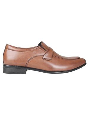Vardhra Men's Brown Synthetic Leather Slip On Formal Shoes 2