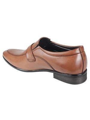 Vardhra Men's Brown Synthetic Leather Slip On Formal Shoes 3