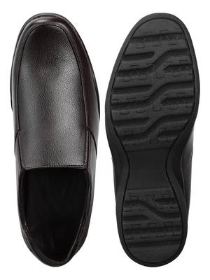 Vardhra Men's Brown Synthetic Leather Slip On Formal Shoes 4