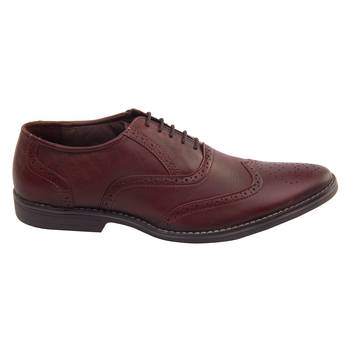 Vardhra Men's Cherry Genuine Leather Brogue Formal Shoes 2