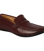 Vardhra Men's Cherry Synthetic Leather Party Outdoor Formal Loafer