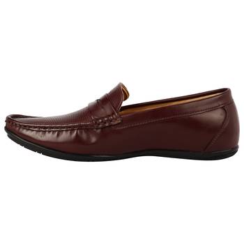 Vardhra Men's Cherry Synthetic Leather Party Outdoor Formal Loafer 3