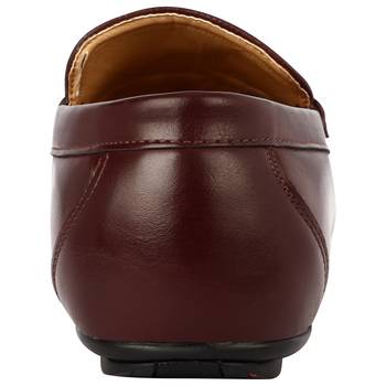 Vardhra Men's Cherry Synthetic Leather Party Outdoor Formal Loafer 5