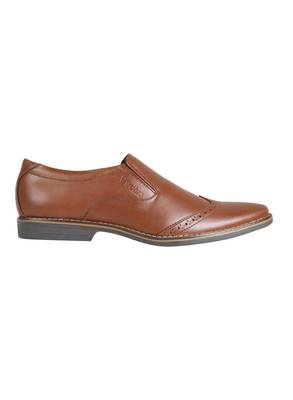 Vardhra Men's Dark Tan Genuine Leather Brogue Formal Shoes 2