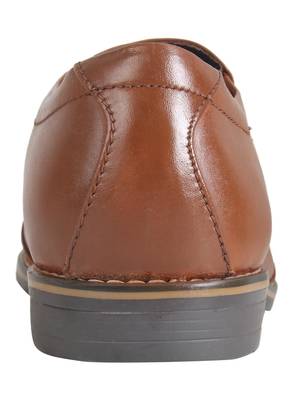 Vardhra Men's Dark Tan Genuine Leather Brogue Formal Shoes 5