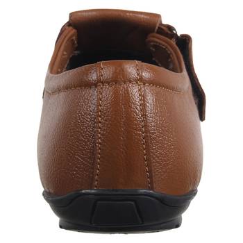 Vardhra Men's Tan Genuine Leather Fisherman Casual Sandal 4