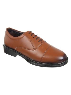 Vardhra Men's Tan Genuine Leather Oxford Formal Shoes 1