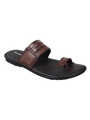 Vardhra Men's Tan Genuine Leather Thump Casual Slipper 1