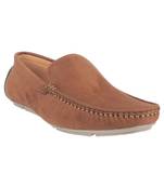 Vardhra Men's Tan Suede Leather Outdoor Casual Loafer