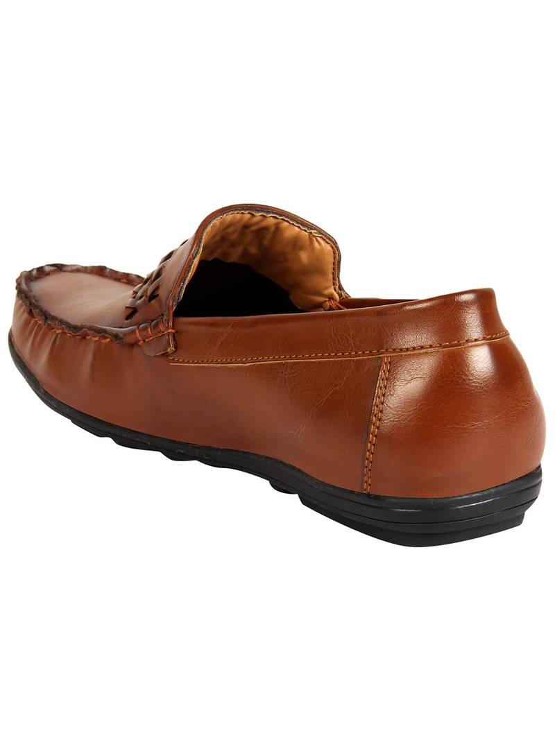 Vardhra Men's Tan Synthetic Leather Casual Loafer