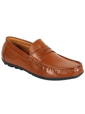 Vardhra Men's Tan Synthetic Leather Casual Loafer 1