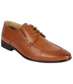 Vardhra Men's Tan Synthetic Leather Derby Formal Shoes