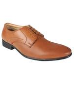 Vardhra Men's Tan Synthetic Leather Derby Formal Shoes