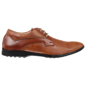 Vardhra Men's TAN Synthetic Leather Party Derby Formal Shoes 3