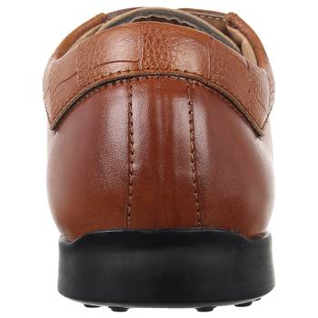 Vardhra Men's TAN Synthetic Leather Party Derby Formal Shoes 5