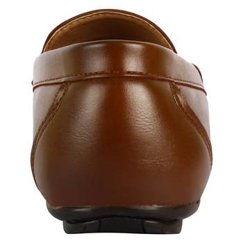 Vardhra Men's Tan Synthetic Leather Party Outdoor Casual Loafer 5