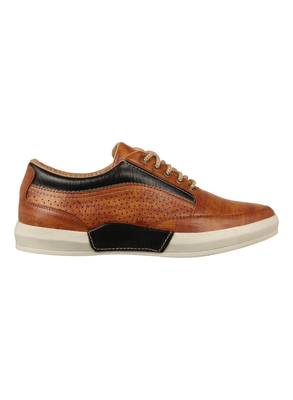 Vardhra Men's tan Synthetic Leather Party Outdoor Casual Shoes 2
