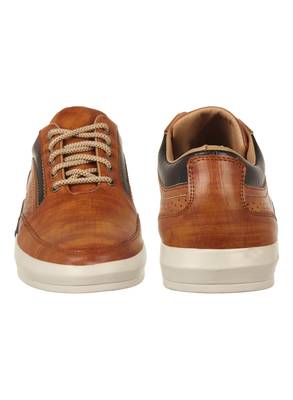 Vardhra Men's tan Synthetic Leather Party Outdoor Casual Shoes 5