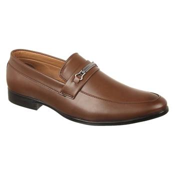 Vardhra Men's Tan Synthetic Leather Party Outdoor Formal Loafer 1