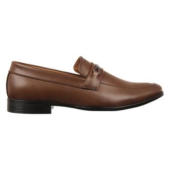 Vardhra Men's Tan Synthetic Leather Party Outdoor Formal Loafer 3