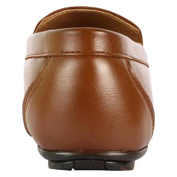 Vardhra Men's Tan Synthetic Leather Party Outdoor Formal Loafer 5