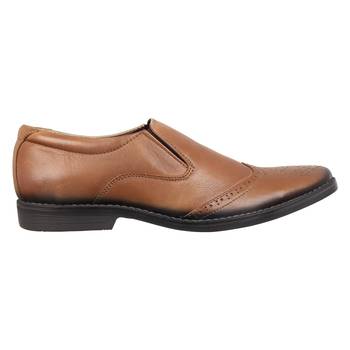 Vardhra Men's Teak Genuine Leather Party Quarter Brogue Formal Shoes 3