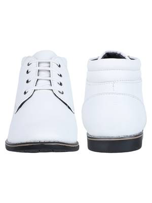 Vardhra Men's White Genuine Leather Outdoor Derby Formal Boot 4