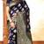 navy blue woven Art Silk Saree with blouse