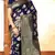 navy blue woven Art Silk Saree with blouse