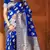 royal blue woven Art Silk Saree with blouse