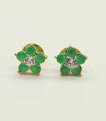 Green emerald  studs