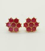 Red ruby  studs