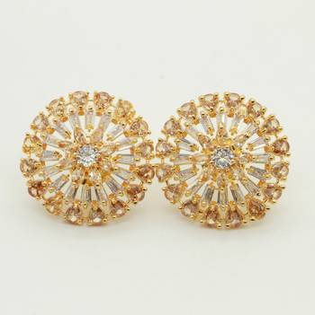 Yellow citrine studs 1