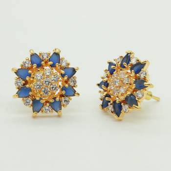 Blue sapphire  studs 2