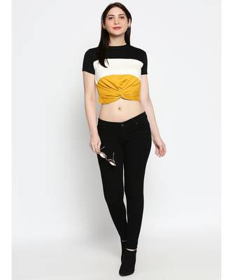 Ammarzo One Size S M Crop Top Yellow 6