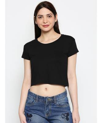 Ammarzo Womens Crop Top Black 1