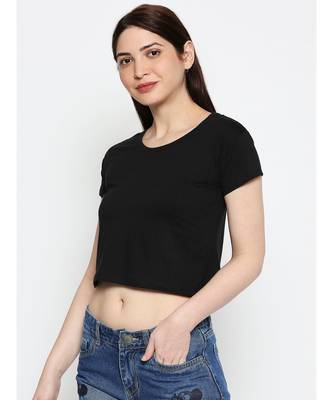 Ammarzo Womens Crop Top Black 2