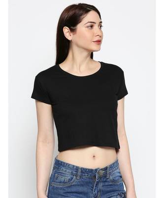 Ammarzo Womens Crop Top Black 3