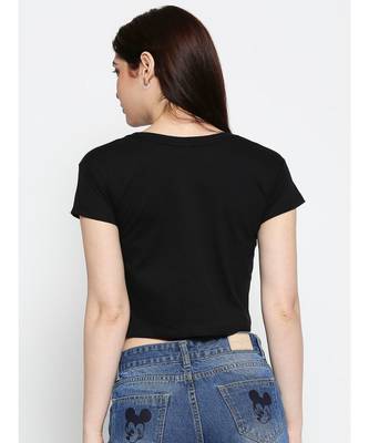Ammarzo Womens Crop Top Black 4