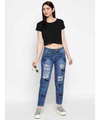 Ammarzo Womens Crop Top Black 6