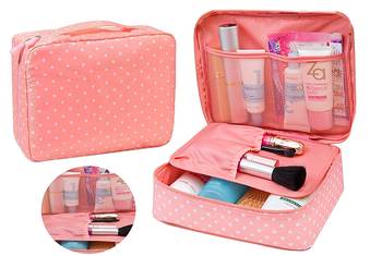 ATORAKUSHON    MULTIPURPOSE MAKE UP POUCH JEWELLERY COSMETIC ORGANIZER NECKLACE POUCHES TRAVELING KIT { multicolor} 1