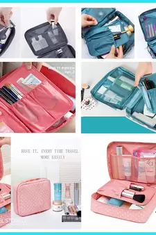 ATORAKUSHON    MULTIPURPOSE MAKE UP POUCH JEWELLERY COSMETIC ORGANIZER NECKLACE POUCHES TRAVELING KIT { multicolor}