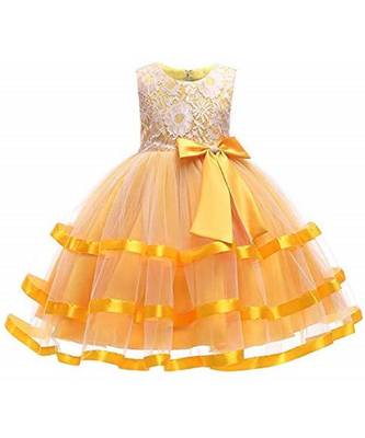 MANNAT FASHION Ployester Baby Girl Birthday Dress 1