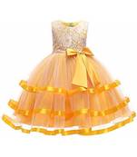 MANNAT FASHION Ployester Baby Girl Birthday Dress