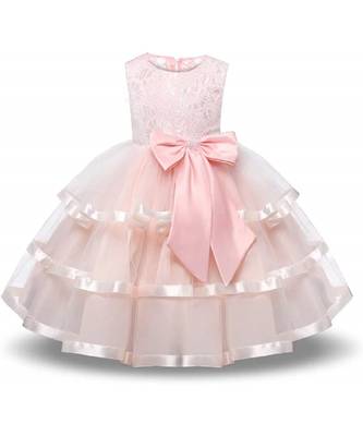MANNAT FASHION Ployester Baby Girl Birthday Dress 1