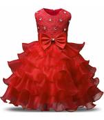MANNAT FASHION Ployester Baby Girl Birthday Dress