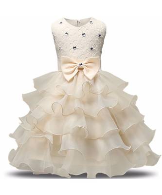 MANNAT FASHION Ployester Baby Girl Birthday Dress 1